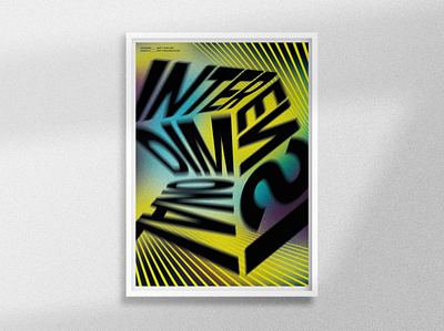 Interdimensional print abstract dimension distorted math psychedelic psychedelic art science trippy typographic typography