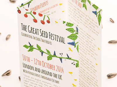 Great Seed Festival conservation culture drawing environmental festival flyer friendly graphic design handdrawn illustrative magazine