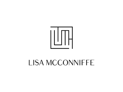 Lisa McConniffe Brand Identity contemporary cv elegant fashion folded geometric logo pattern shapes stationery typographic womenswear