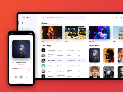 Software for a Legendary Jukebox app clean design flat minimal music music app player product design ui ux web