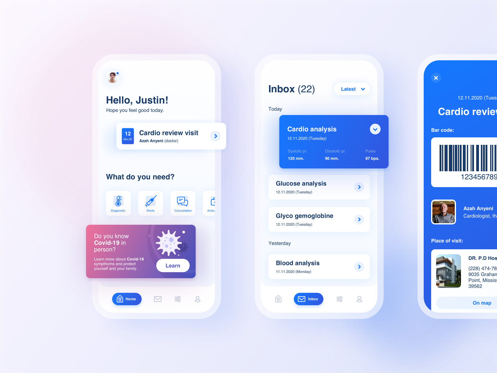 App for Booking Hospital Appointments by Leobit Design Studio on Dribbble