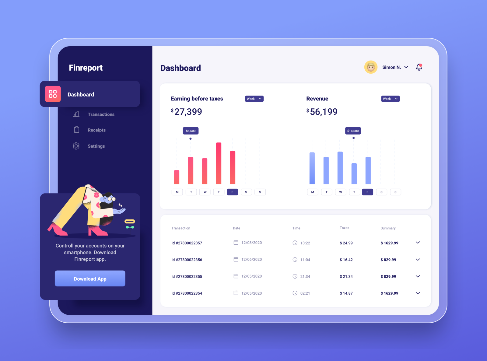 Finance Application for Business Owners by Leobit Design Studio on Dribbble