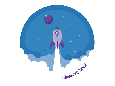 Illustration for T Shirt Blueberry Boost design illustration rocket launch tshirt design tshirt graphics vector