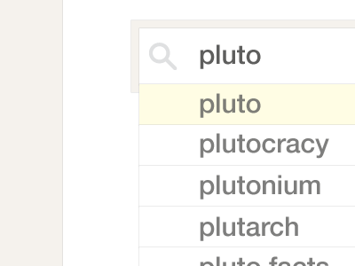 Pluto pluto search ui