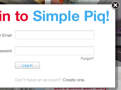 Login to Simple Piq! login simple piq web app