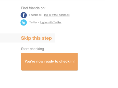 Dribbble 030 button check in setup social ui