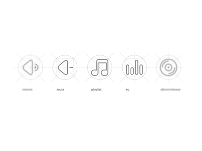 Music Player Icons – Wip 2 icons music player sketch wip