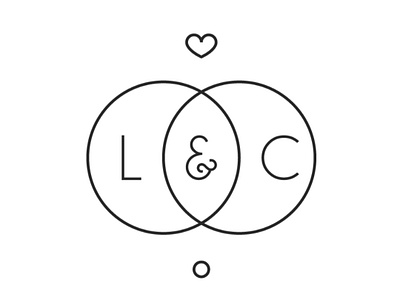 L&C wedding logo design flat graphic icon illustration lettering logo monogram vector wedding