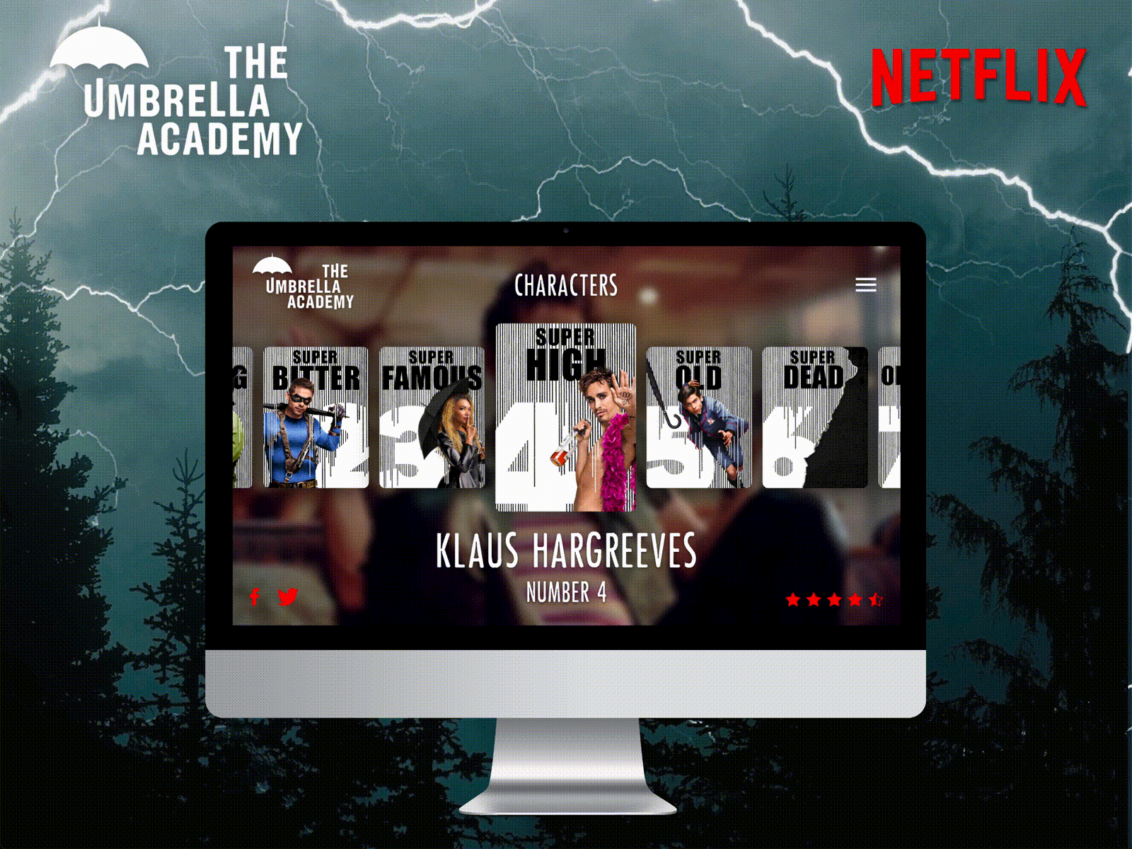 The Umbrella Academy academy animation design editorial netflix tv tv show ui ux umbrella umbrella academy