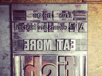 Letterpress Letters burobraaf letterpress letters old school print printwork serif type typo typografie typography