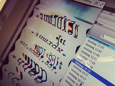 Typo scans academy burobraaf scans slit scan type typography wdka