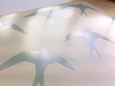 Swallow vinyl! 571 awesome bird branding burobraaf identity print printed seal sticker swallow vinyl