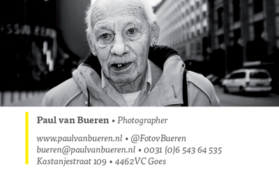 Hello old men branding burobraaf business card front identity paul van bueren photographer picture portrait stationary