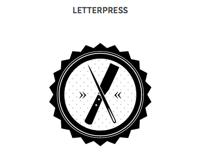 Letterpress Badge