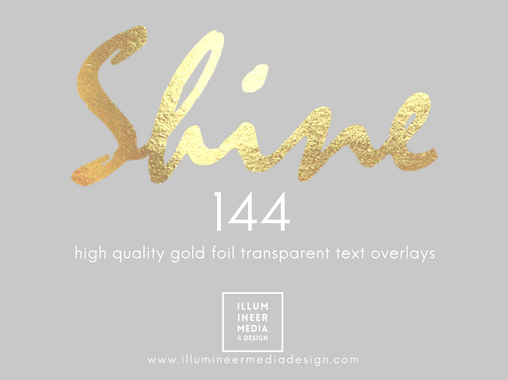 GOLD FOIL WORD OVERLAYS by Illumineer on Dribbble