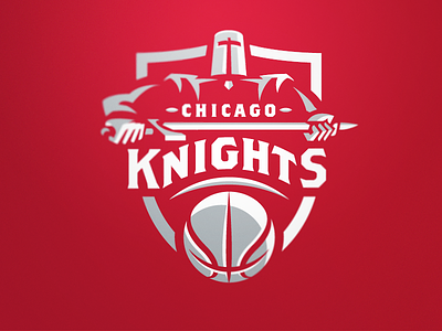 Chicago Knights Red basketball chicago logo sports team