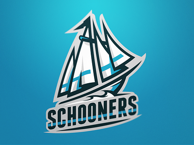Schooners baseball design logo sports team