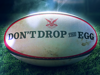 Don't Drop The Egg comedy poster rugby