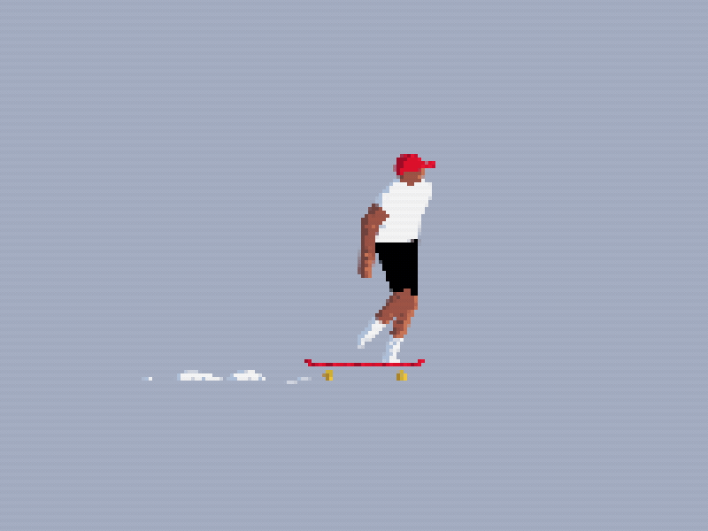 Skateboarder 8-bit game skateboard video
