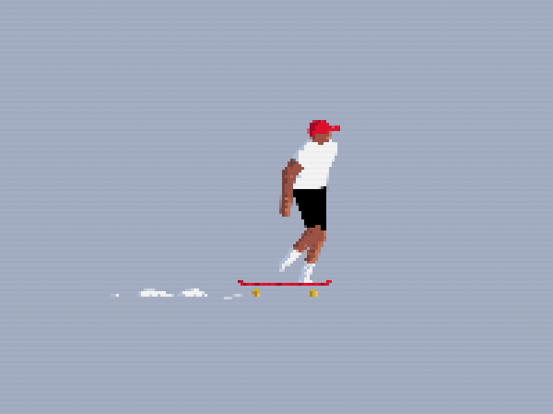 Skateboarder 8 bit game skateboard video