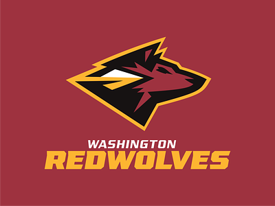 Red Wolves animated animation football gridiron logos nfl red redskins redwolves sport sports team washington wolves