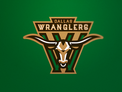 Dallas Wranglers a11fl dallas football logo sports wranglers