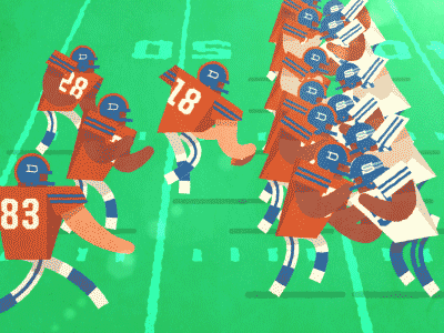 Passing american animated football gif