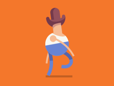 Cowboy Walk Cycle Animated GIF by Fraser Davidson for Cub Studio on Dribbble