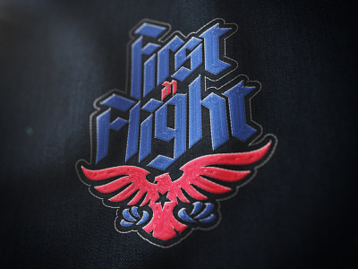 Embroidered Eagle eagle embroidery first flight in logo