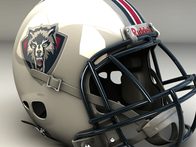 White Knoll Timberwolves 2 football helmet knoll lacrosse logo sports timberwolves twolves white wolves