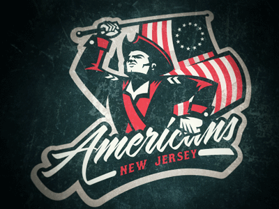 New Jersey Americans Logo Concept americans concept football jersey logo new