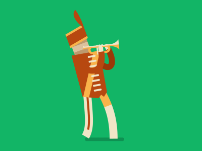 Marching Band Trumpet animated band cycle gif marching walk