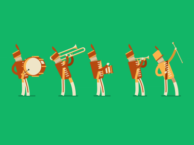 Marching Band animated band cycle gif marching walk