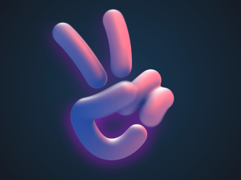 Peace animation fingers hand icon peace