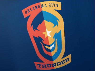 OKC Thunder basketball brand city logo okc oklahoma sport thunder