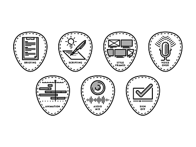 Process Badges animation badges process