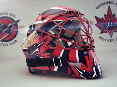 Winnipeg Jets Helmet Concept canada cinema 4d helmet hockey ice jets mask nhl winnipeg