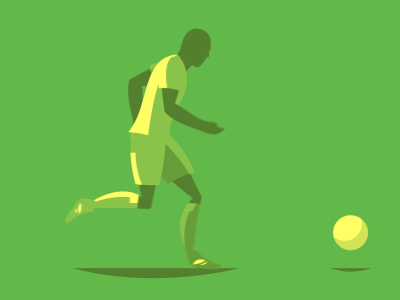 Dribbbling animation football soccer