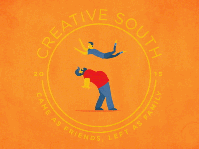Creative South 2015 animated animation belly bump creative design gif south