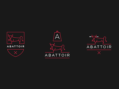 Abattoir bull cow logo