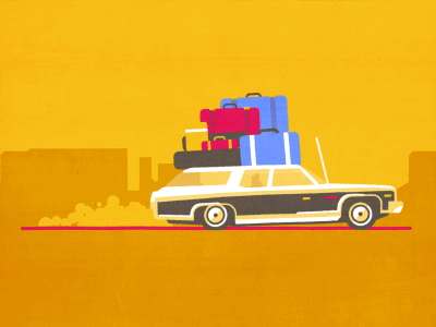 Road Trip car animated