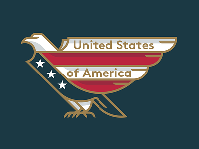 United States of America eagle illustration states united