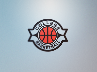 College Basketball Concept 3 basketball college logo