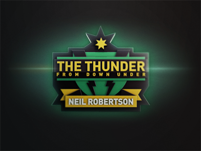 Neil Robertson 'The Thunder from Down Under' down logo neil robertson snooker thunder under