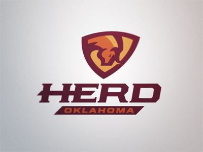 Herd Logo 7 bull cattle football herd logo sport steer