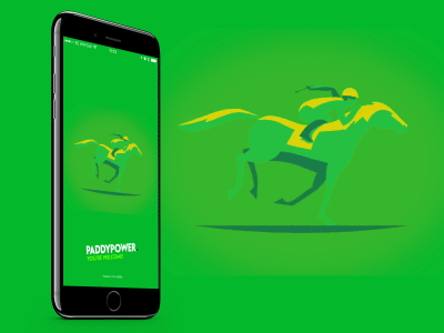 Paddy Power Start Screen animation horse racing
