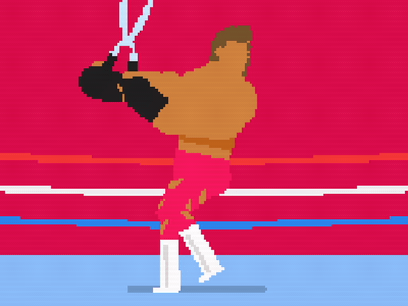 Brutus The Barber Beefcake 8 bit animation barber beefcake brutus character video wcw wrestling wwe wwf