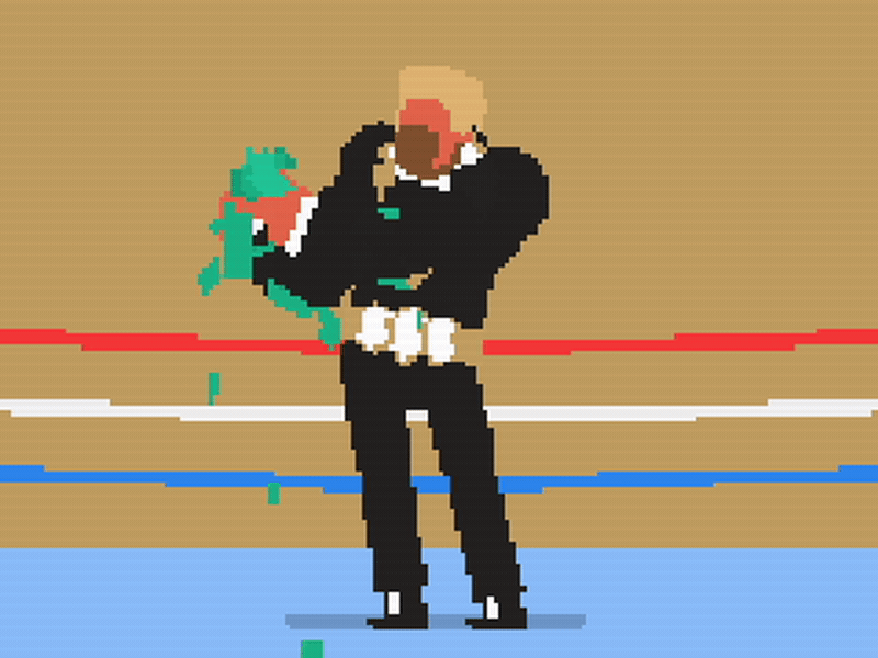 Million Dollar Man Ted DiBiase 8-bit animation character dollar man million video wcw wrestling wwe wwf