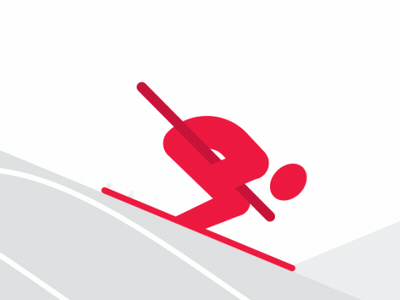 Downhill & Side To Side animation skiing
