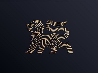 Lion lines lion logo